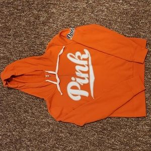 PINK Victoria Secret Orange Hoodie - GREAT FOR FALL